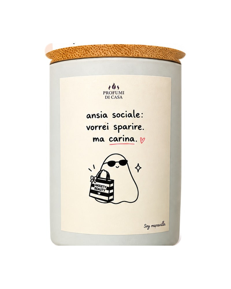 Candela Carol «Ansia sociale: vorrei sparire. Ma carina» con coperchio in bambù