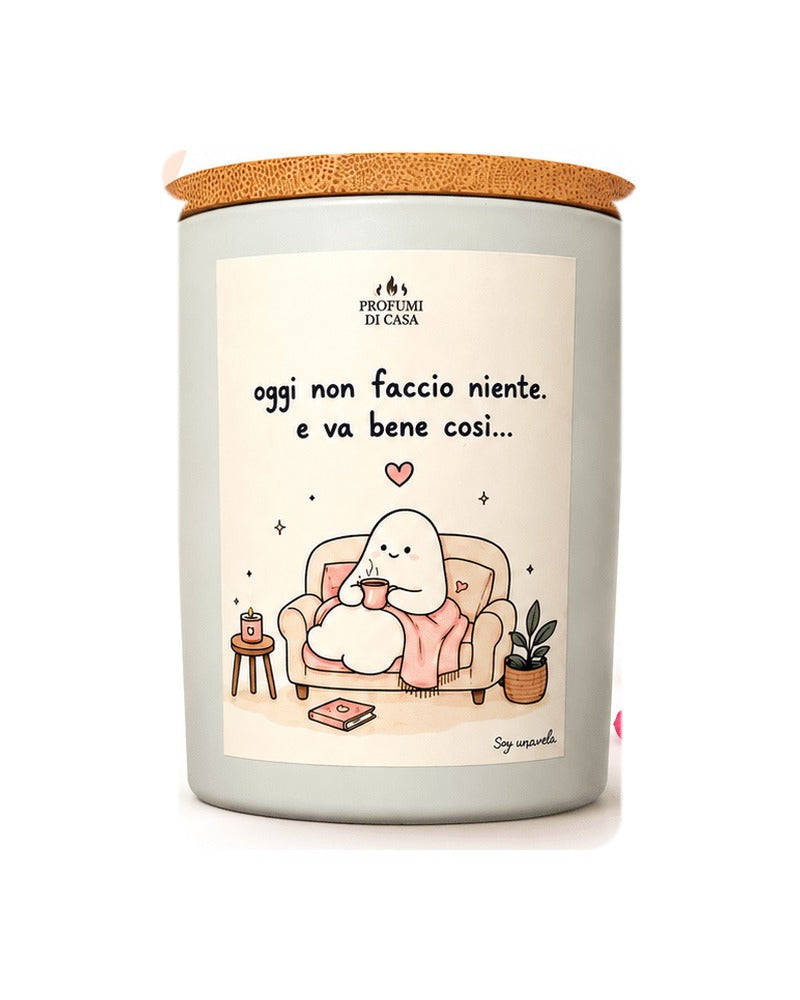 Candela Carol «Oggi non faccio niente. E va bene così» con coperchio in bambù